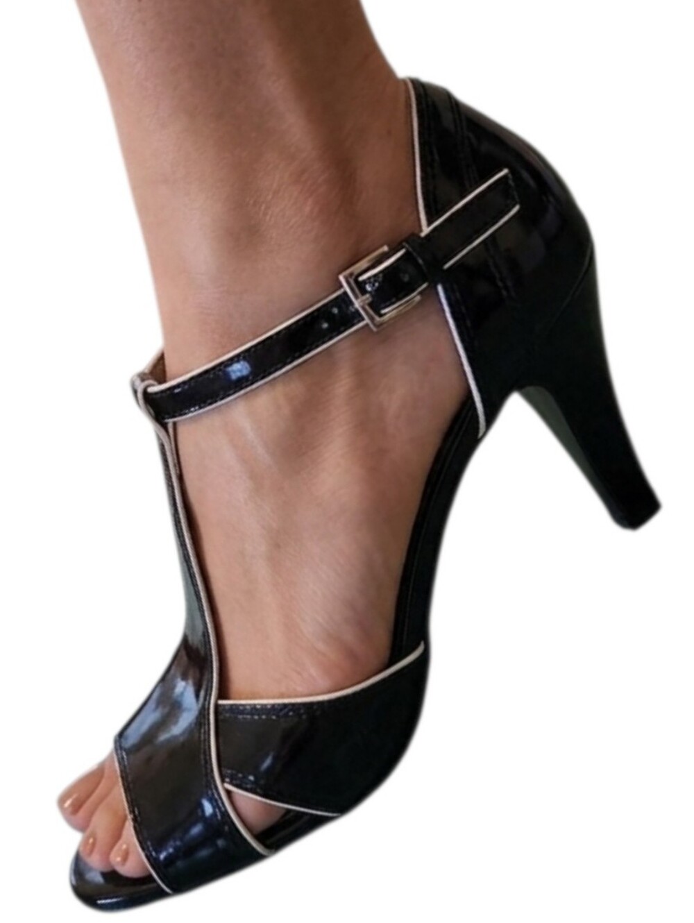FRANCO SARTO Retro 1940s Sandal Pumps - Size 9